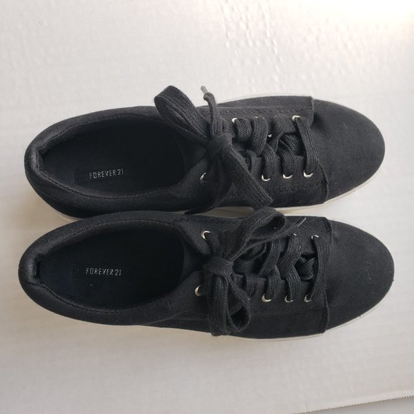 Forever 21 Canvas Platform Sneakers Size 6 - Picture 5 of 7